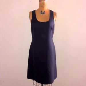 [GIANNI VERSACE] Eggplant Classic Square neck Wool Dress